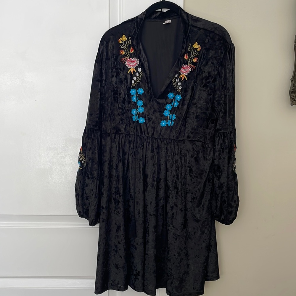 Velvet black dress